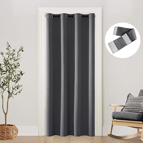 SHINELAND Elegante alternativa a la puerta mosquitera puerta de acordeón puerta plegable persianas de puerta cortinas opacas de privacidad modernas