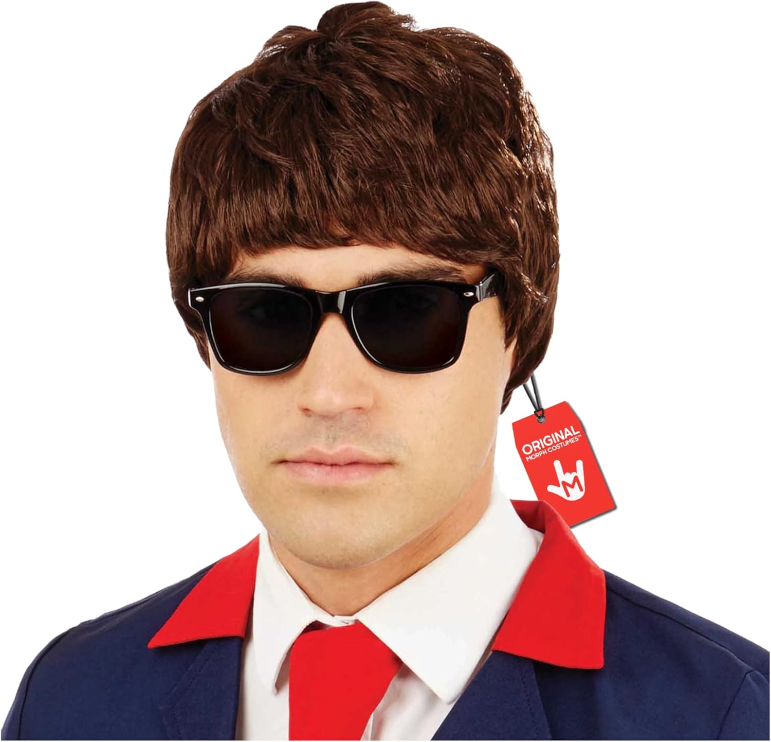 fun shack 60’s Wig for Men, Shag Wigs, Bowlcut Wig, Bowlcut Brown Wig, Brown Shaggy Wigs, Boyband Wig Costume