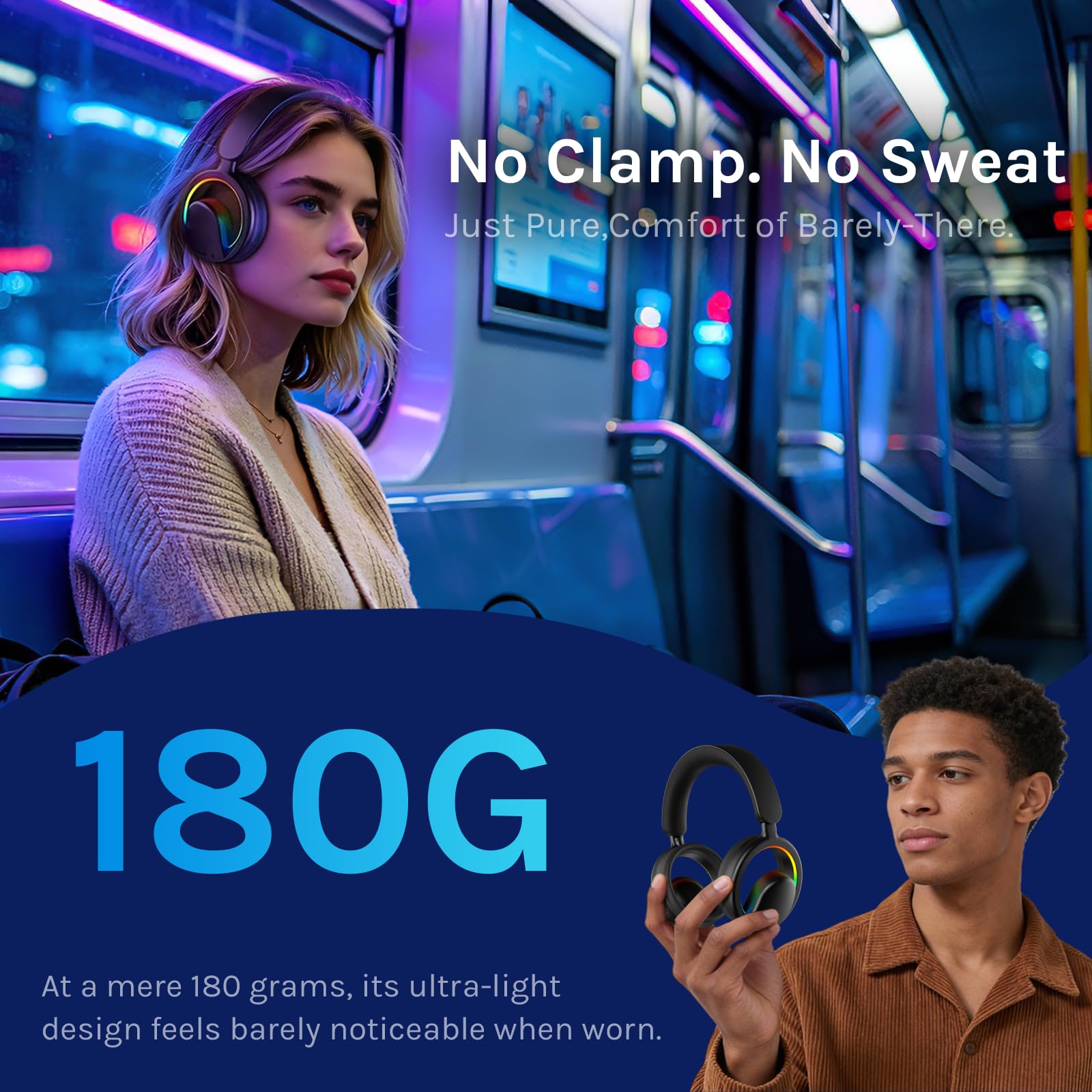 Casque Bluetooth sans Fil avec Micro Amovible,Ecouteurs Gaming Filaire,30H