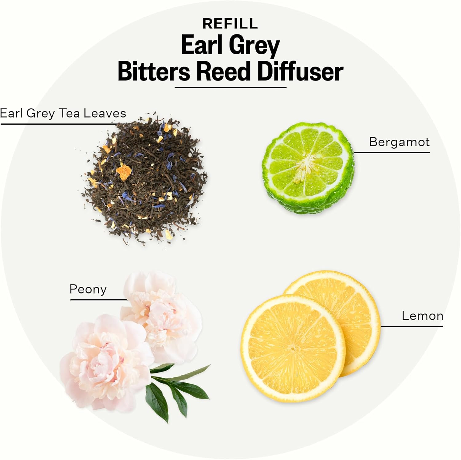 Apotheke Luxury Scented Oil Reed Diffuser Liquid Refill (Earl Grey Bitters) - Premium Home Fragrance Diffuser Refill Set with Sticks - Image 3