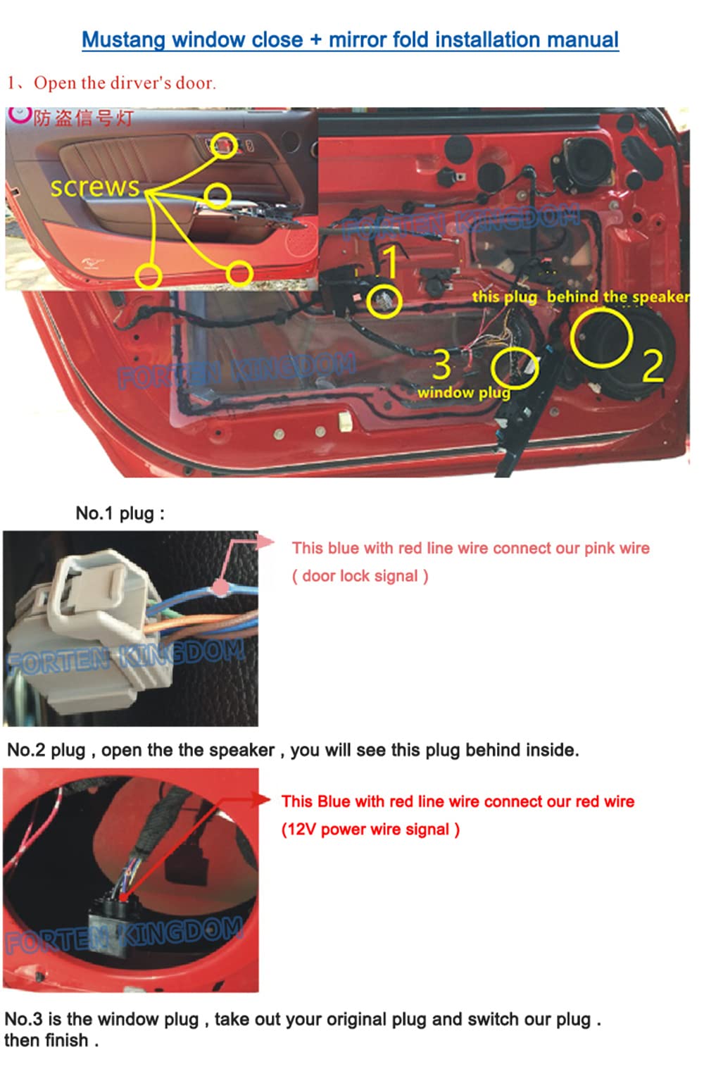 Intelligentes Auto-Fenster, automatisches Schließen und Seitenspiegel-Ordner, entfaltetes Kit, Modulsystem, Gerät passt für Mustang GT 2015–2019