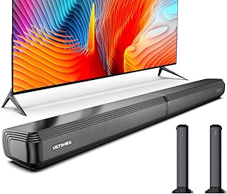 ULTIMEA 2.2ch Sound Bars for TV, 2-in-1 Separable TV Soundbar, 2 TV Speakers Sound Bar for Surround System, 32Inch PC Sound Bar Bluetooth 5.0/Optical/Aux/USB/HDMI Home Theater Soundbar, Wall Mountable