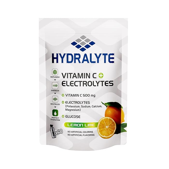 Buy Hydralyte Vitamin C + Electrolyte Hydration Sports Drink Powder Mix