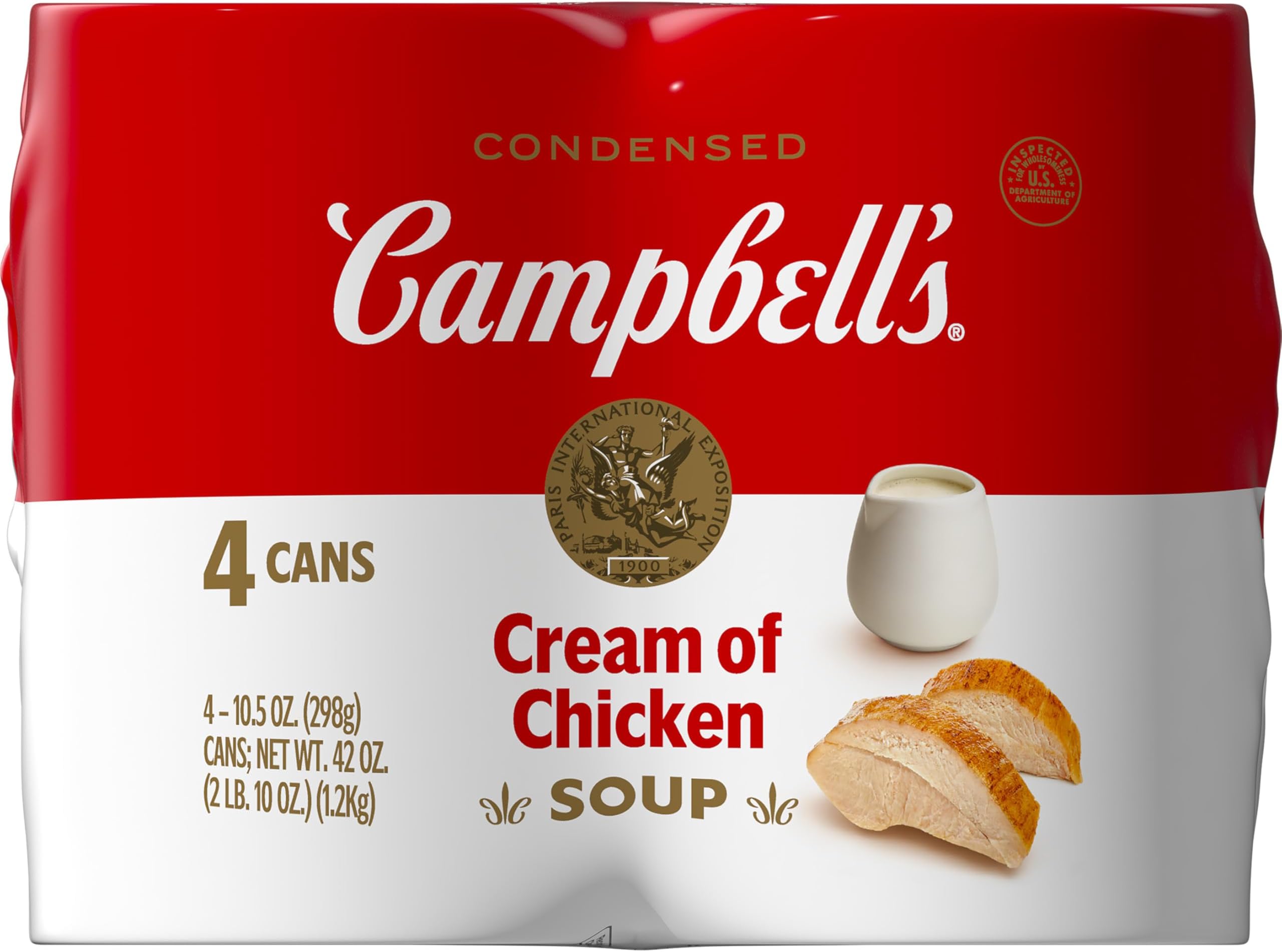 Campbell's Condensed Cream of Chicken Soup, 10.5 Ounce Can (Pack of 4)