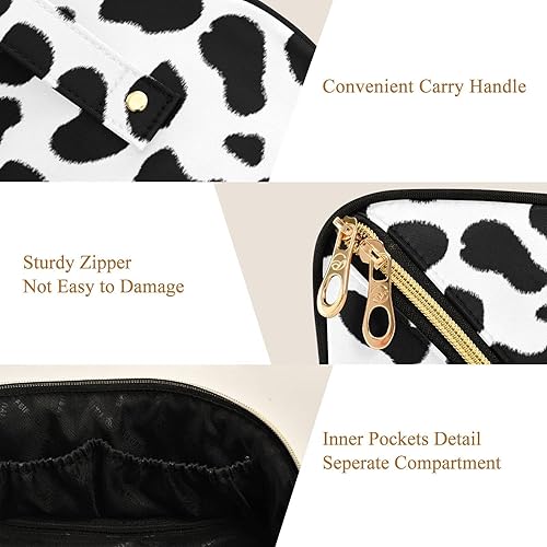 Miniatura 3 de Bolsa de maquillaje de rombos, bolsas de maquillaje portátiles de gran capacidad para mujeres y niñas, estuche de cosméticos multifuncional de