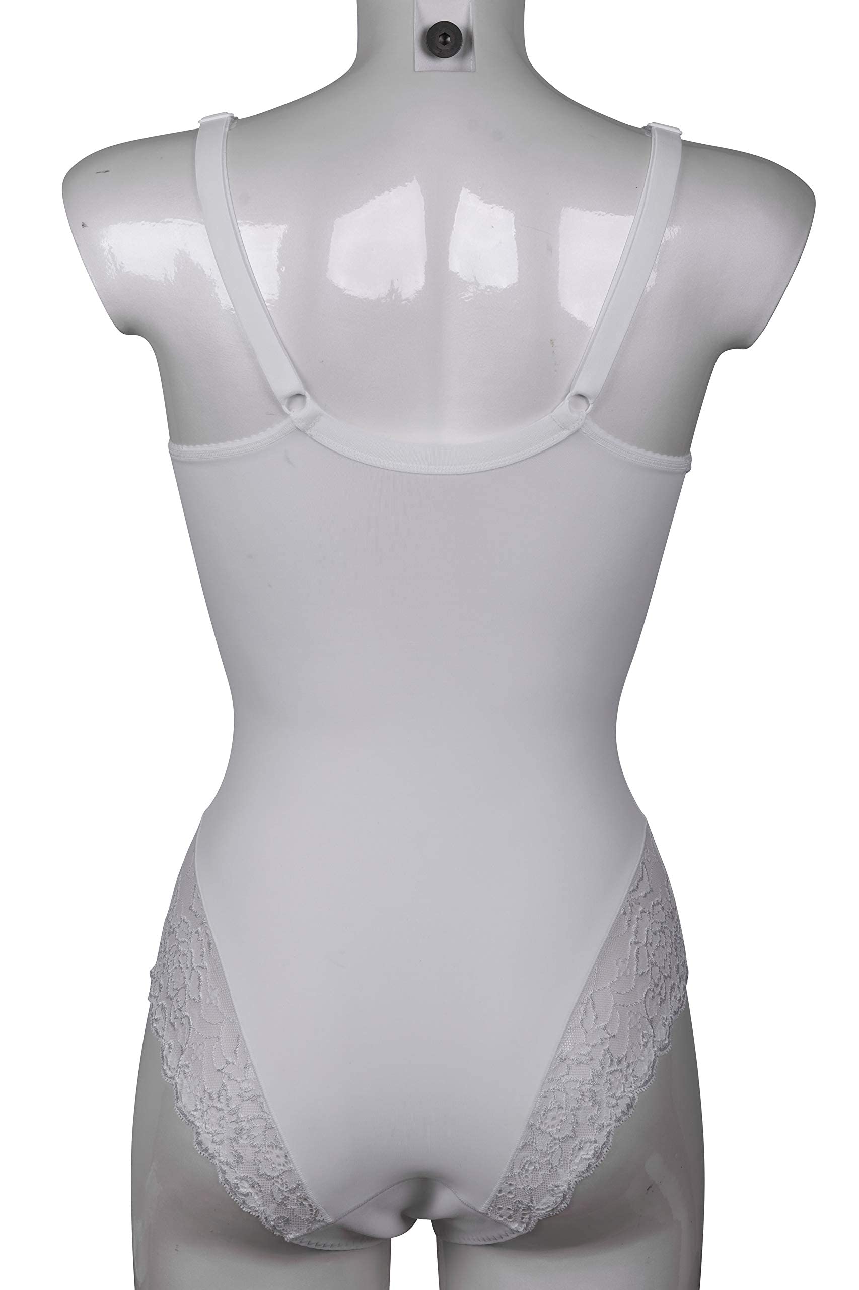 MyLady Body Contenitivo Modellante Senza Ferretto Coppa C | Body Shaper Snellente con Spalline larghe per Taglie Forti | Coppe Non Imbottite e Pannello Frontale Foderati in Cotone (Bianco, 4C)