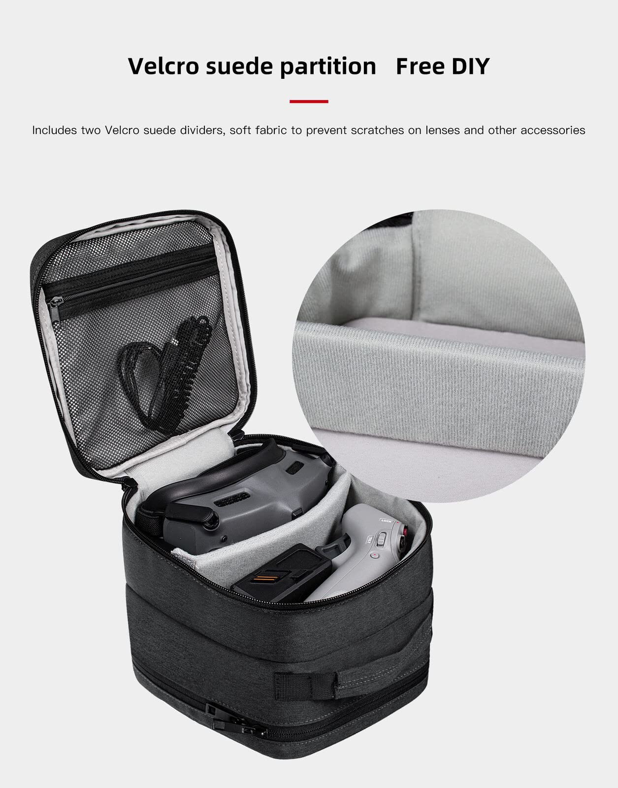 DBEIXIWEI Double Layer Travel Carrying Bag Drone Storage Case for DJI Avata Drone Protective Handbag