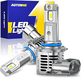 AUTOONE 2023 Upgraded 9012 LED Headlight Bulb, 22000 Lumens 600% Brighter, 6500K Cool White, 35W HIR2 Headlight Bulb, Super Bright LED Headlights Original Replacement, Easy Installation, Long Lifespan