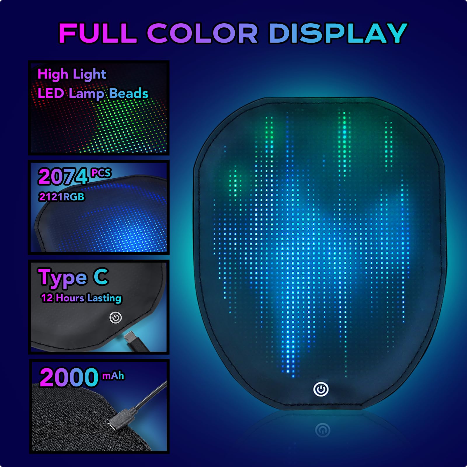 SOOOEC - Camiseta con Luz Led y Sonido Activado