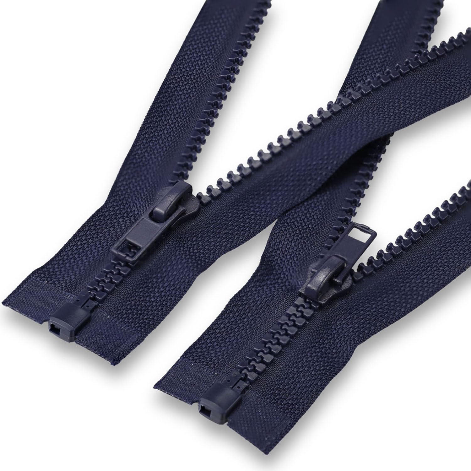 Photo 1 of #5 Separating Sewing Zipper for Jacket: YZSFIRM 2Pcs Navy Blue 25 inch Plastic Zippers - Replacement Coat Open End Zipper Bulk