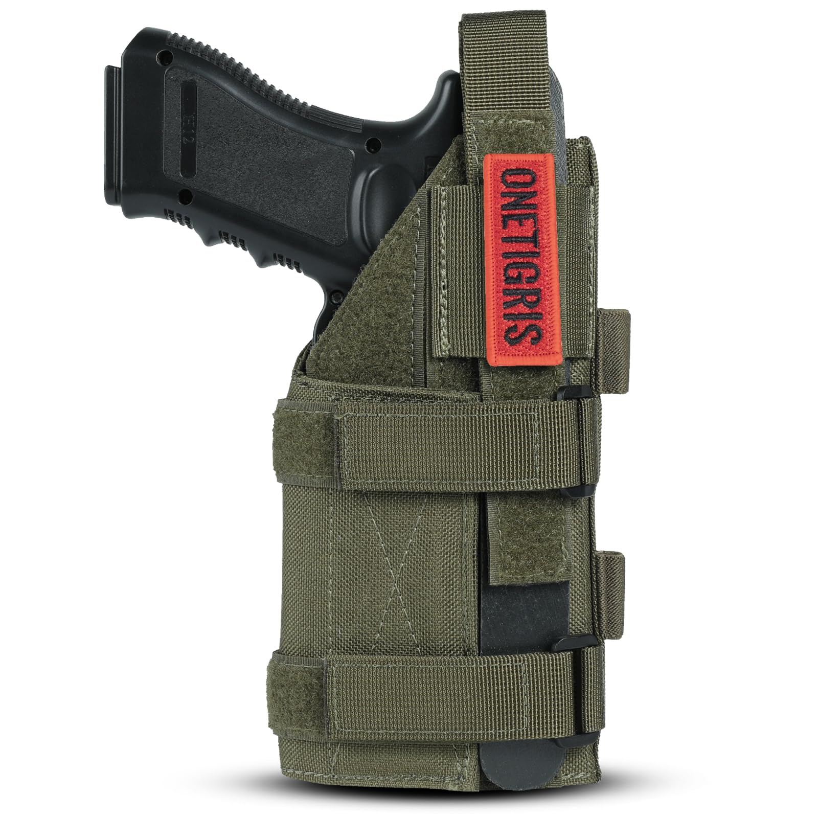 OneTigris Pistolenholster für Rechtshänder – Verstellbares 1000D Nylon MOLLE Bein- & Gürtelholster – Kompatibel mit gängigen Full-Size & Compact Pistolen – Für Airsoft, Paintball & Taktisches Training
