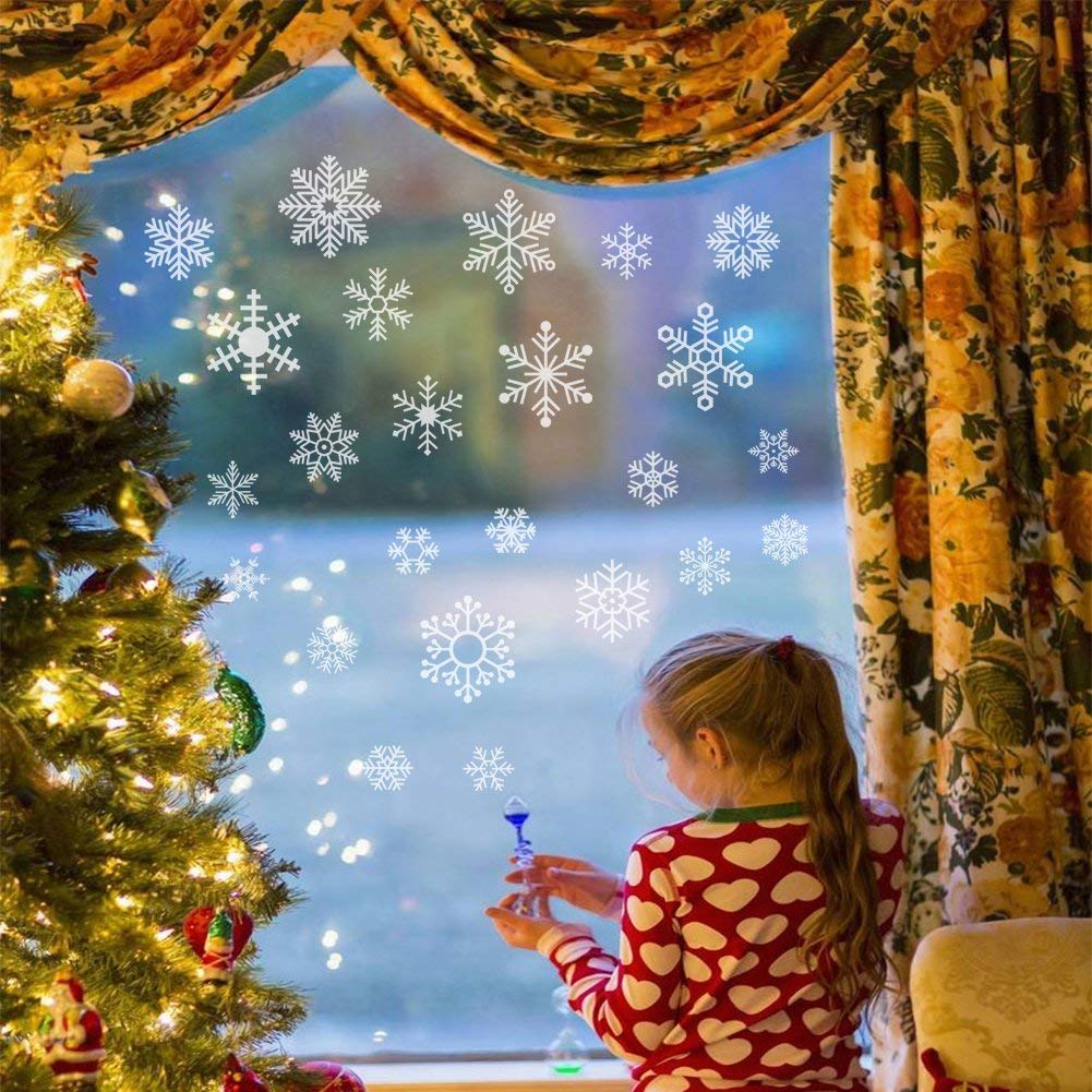 Amazon.co.jp: LOKIPA クリスマス 飾り 静電ステッカー 剥がせる