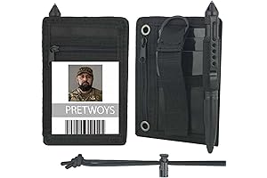 OTTOTAC OneTigris Tactical ID Badge Holder with Zippered Pocket - Multipurpose EDC...