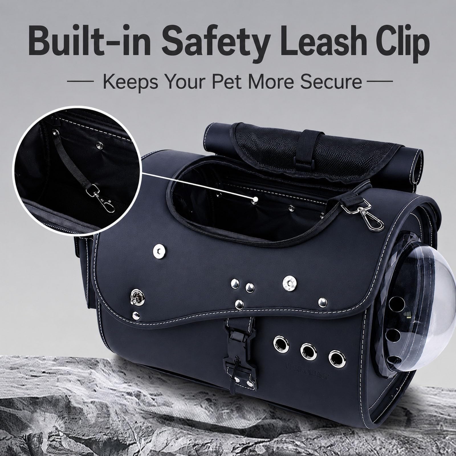 Transportín para Perro En Moto, Ventilado, hasta 5 Kg, para Portaequipajes