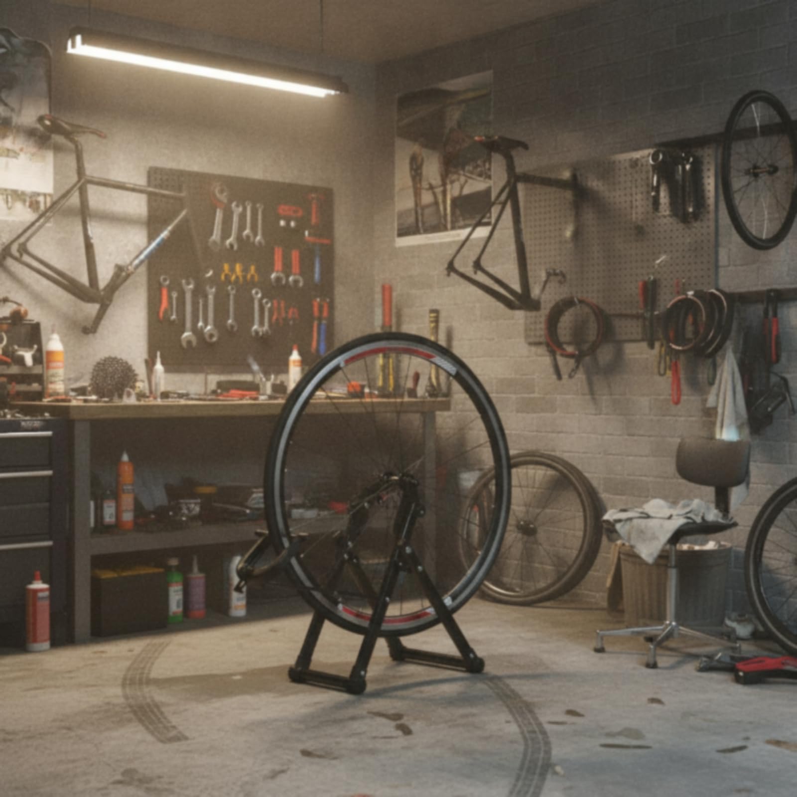 Fahrrad-Zentrierständer präzise Zentrierständer mit Klapprahmen stabil Laufradzenterständer für Radfahrer, Garage