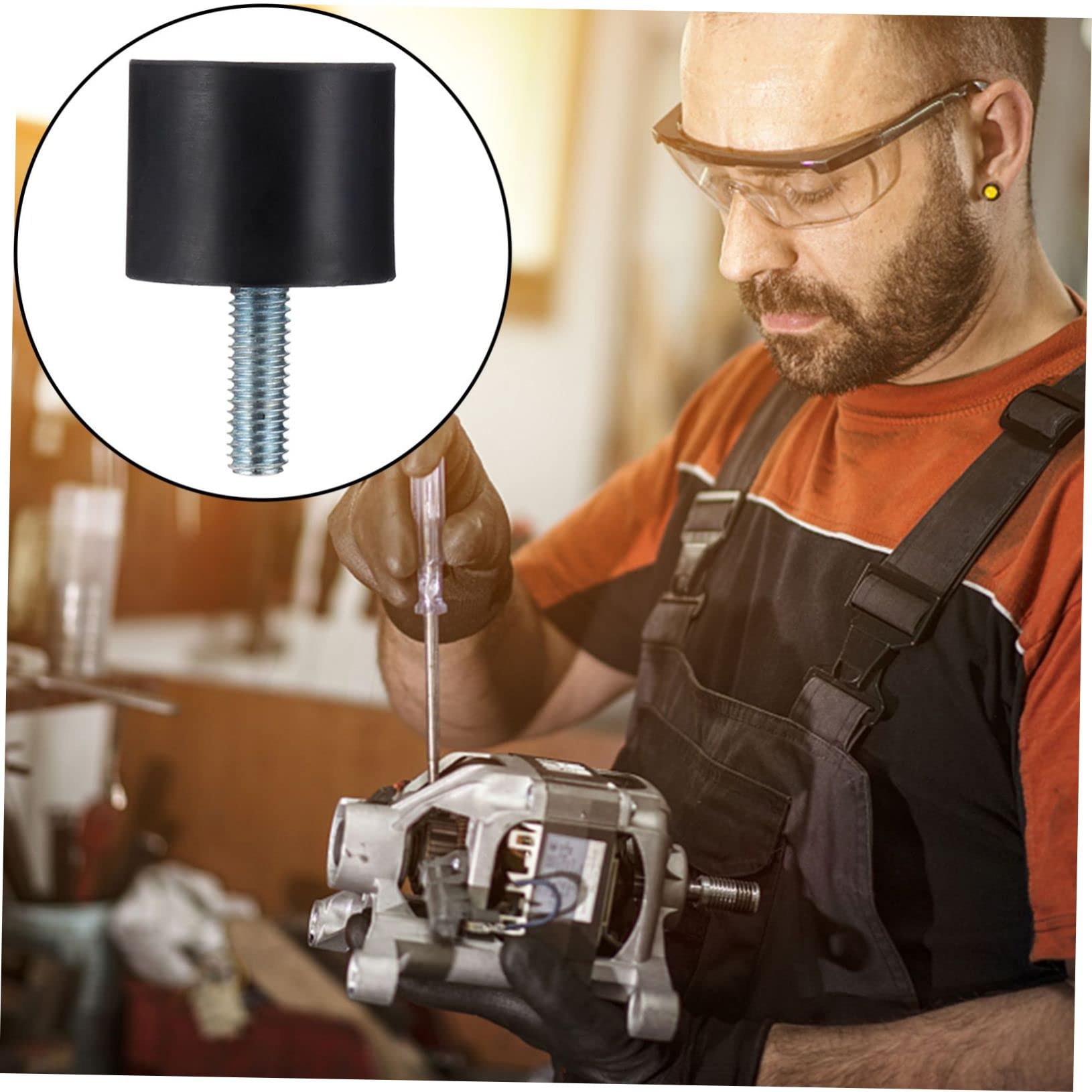 iplusmile 52piezas Soporte De Goma Antivibración Para y Amortiguadores De Caucho Para Aislamiento De Vibraciones y Reducción De Equipos De Energía