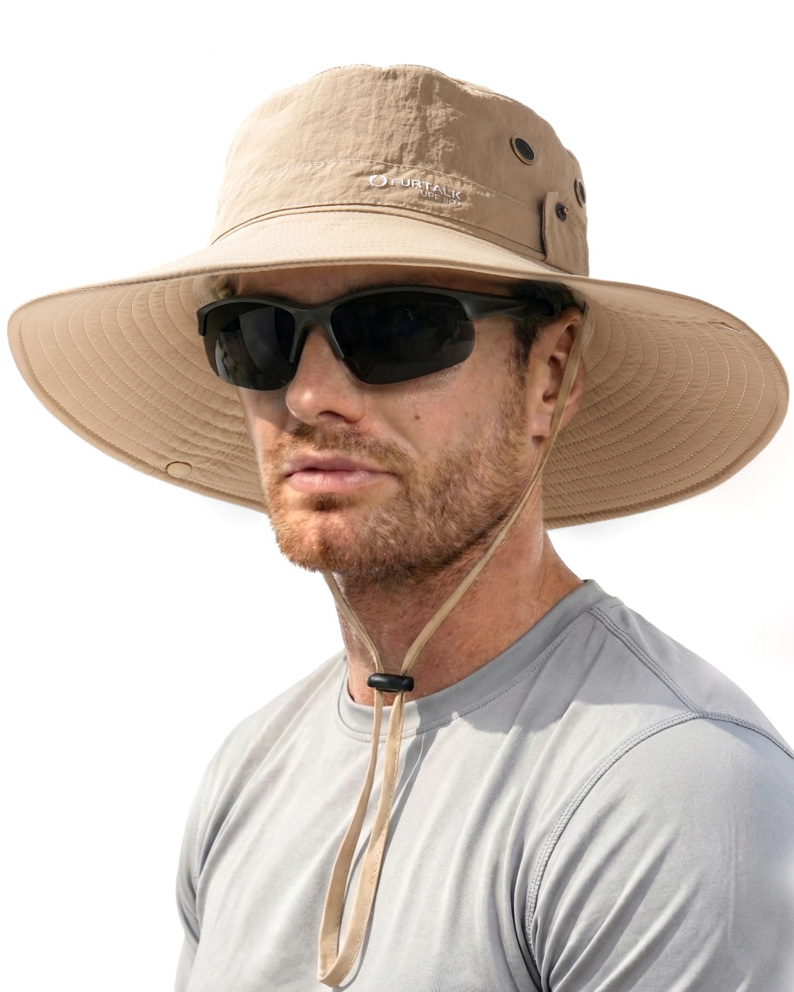 FURTALK Sun Hats for Men Fishing Hat UPF 80 Foldable Wide Brim Outdoor Hiking Beach Summer Hats