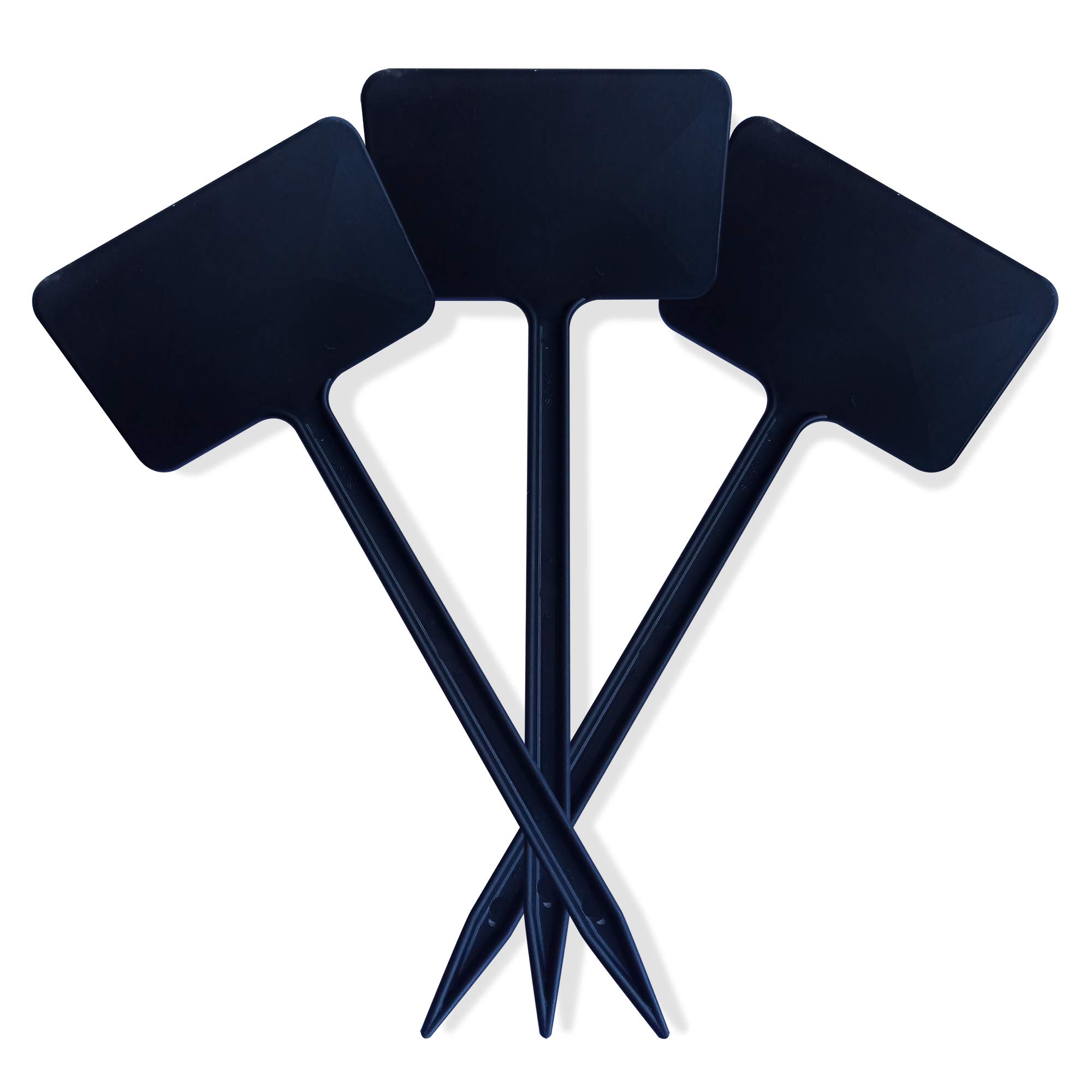 Elixir Gardens Plastic Stick-in Angle Head Plant Pot Labels | Quantities of 10-10000 Available | 19cm Black x 50