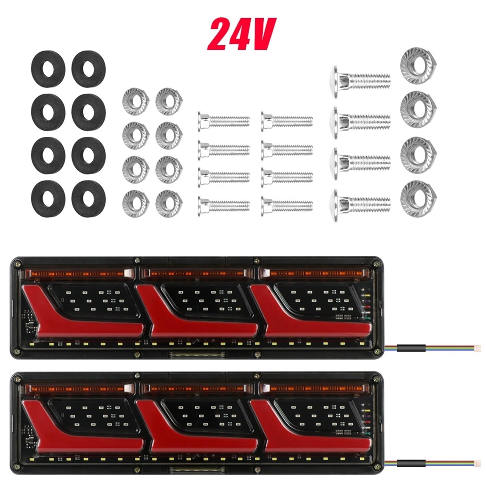 Genérico luces traseras del coche Luces de 24V para camión lámpara intermitente luces traseras para remolque LED posición antiniebla indicador freno trasero