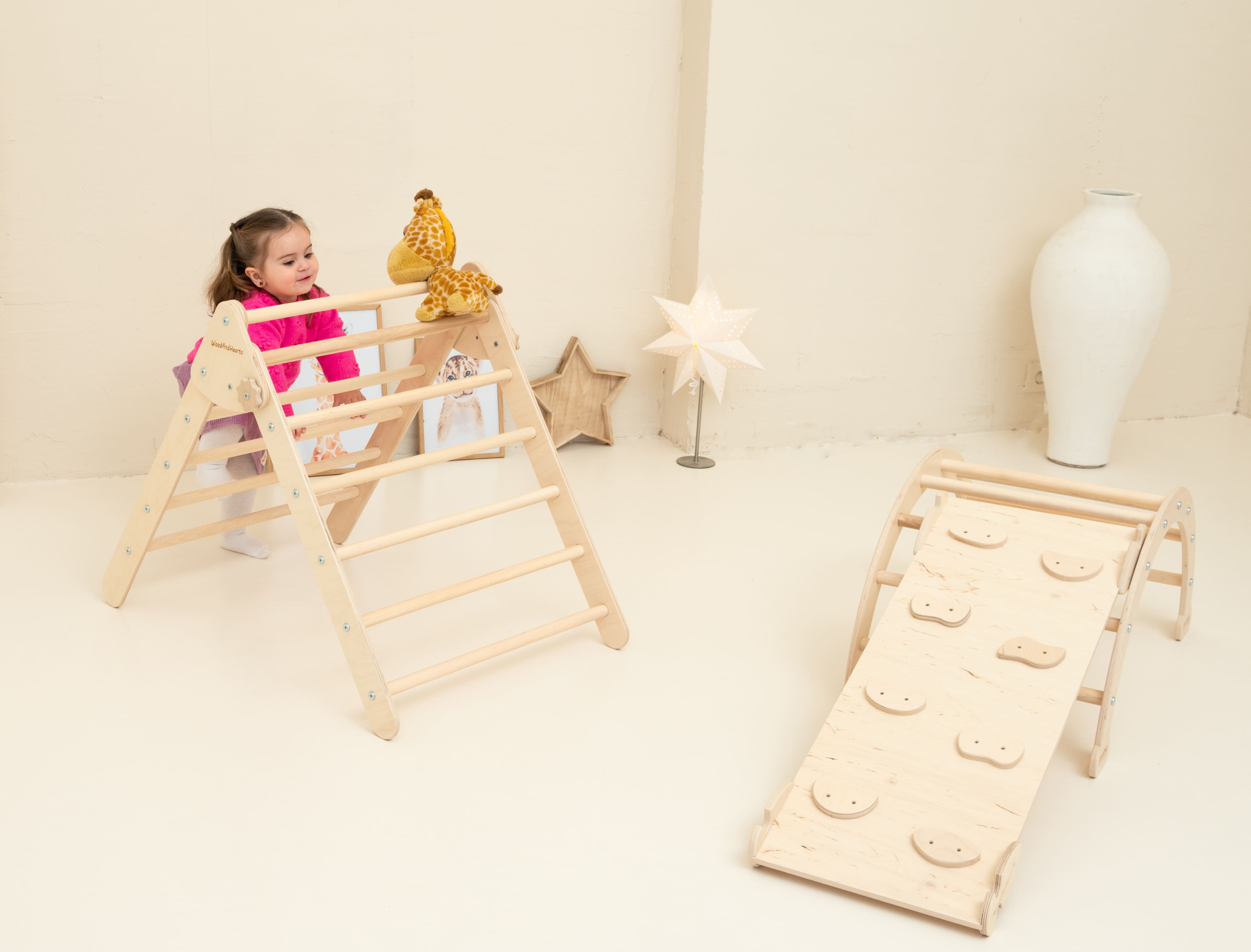 ゆ*え様 値下げ！Wood and hearts pikler Amazon.com: WoodandHearts Montessori Pikler Triangle