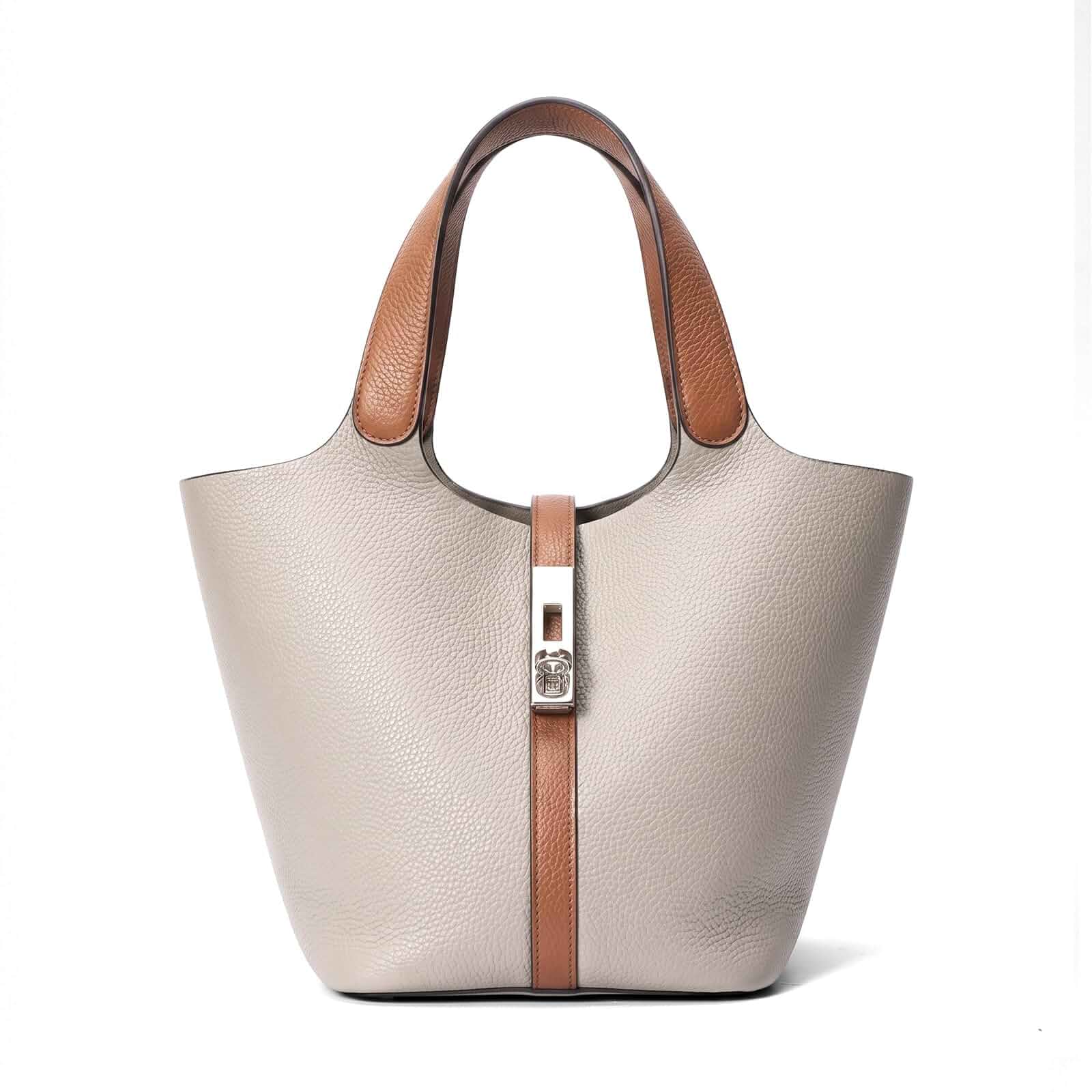Kadynow Tote Bag for Women Vegan Leather Bucket Purse for Women Top Handle Handbag Shoulder Bag with Detachable Small Purse