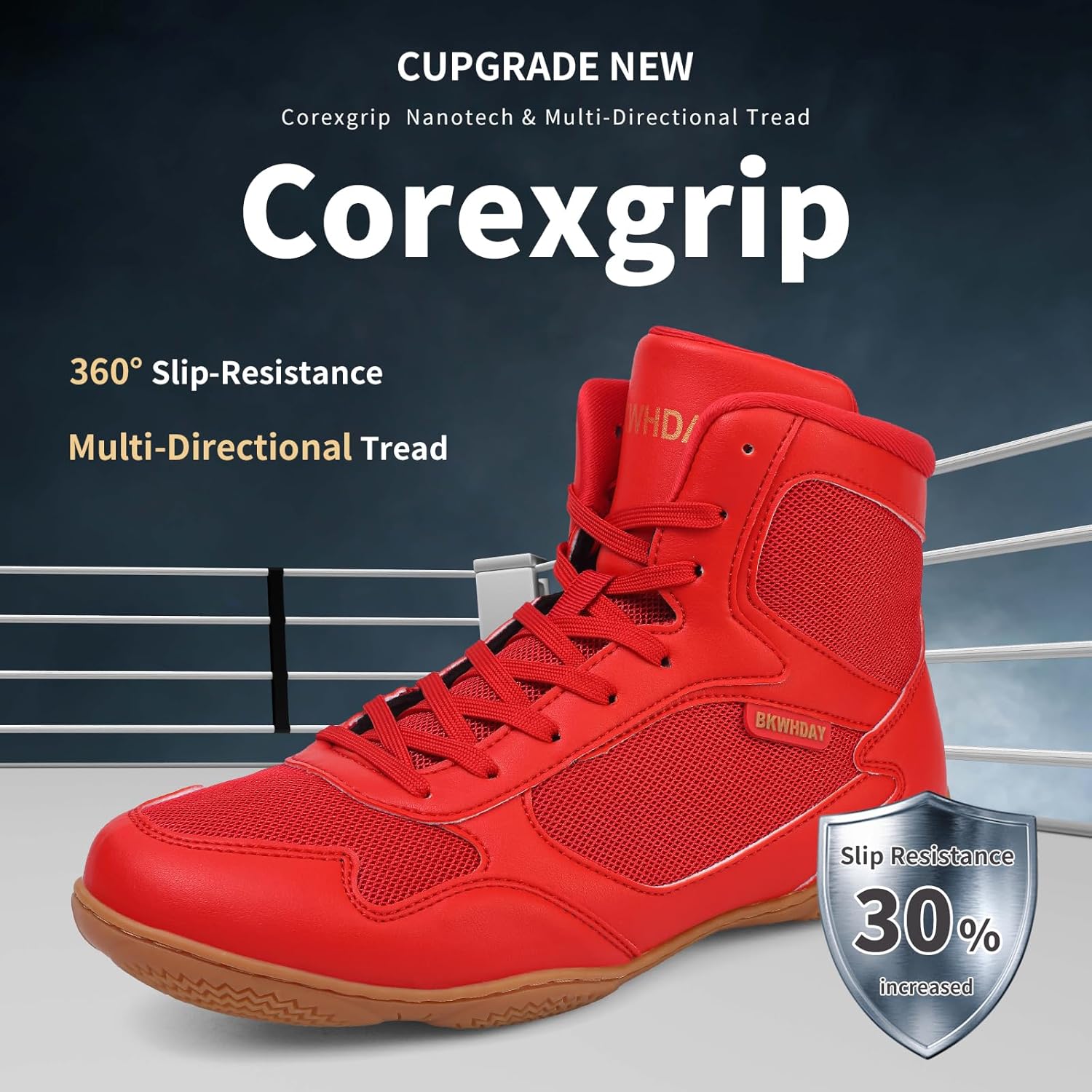 Wrestling Shoes Men Boxing Shoes for Men Pro Wrestling Boots High Top Fitness Weightlifting Powerlifting Shoes - Image 4