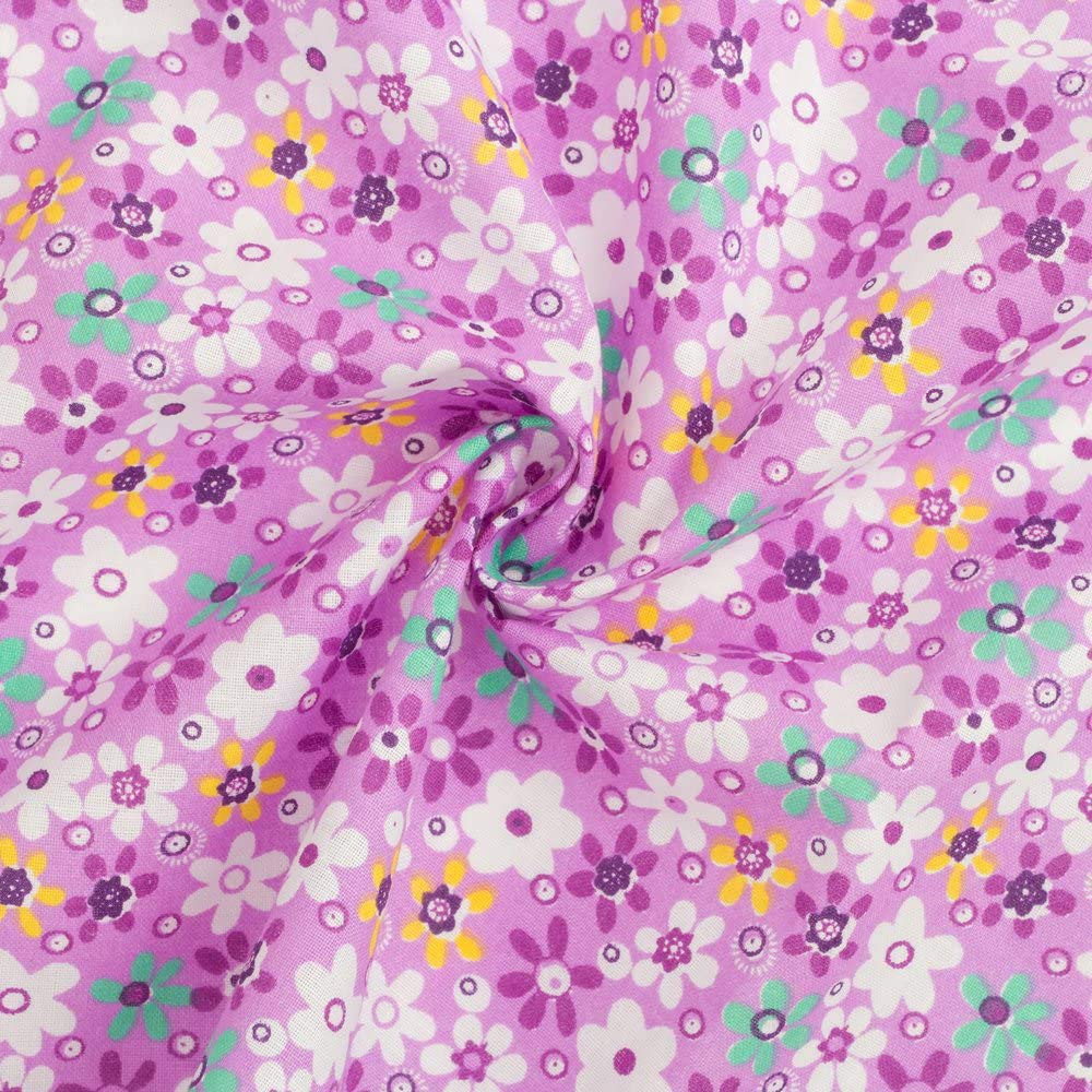Baumwollstoffbündel Mit Blumenmuster – 7 Fat Quarters à 25,4 X 25,4 Cm, Gestepptes Set Für Quilten, Nähen & DIY