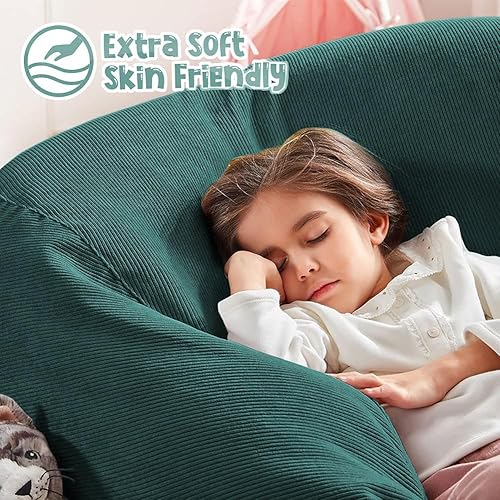 Miniatura 20 de Nobildonna - Funda para silla de puf (relleno sin relleno) de nido de pájaro para niños y adultos. Puf extra grande para almacenamiento de animales