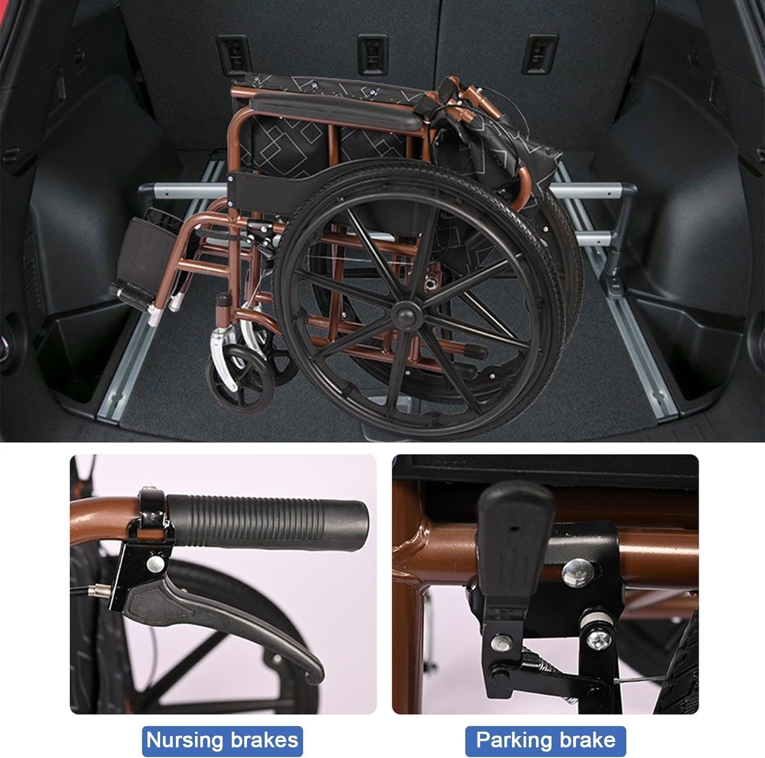 Silla de Ruedas Plegable Cochecito Ligero para Ancianos para Ancianos Discapacitados Andador Artefacto Mujer Embarazada Silla de Ruedas Sillas de Ruedas Plegables