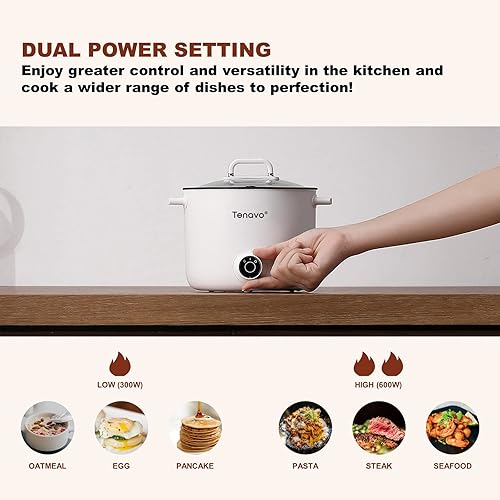 Miniatura 4 de Tenavo Olla caliente eléctrica sartén antiadherente olla de fideos rápida mini olla de 15 L