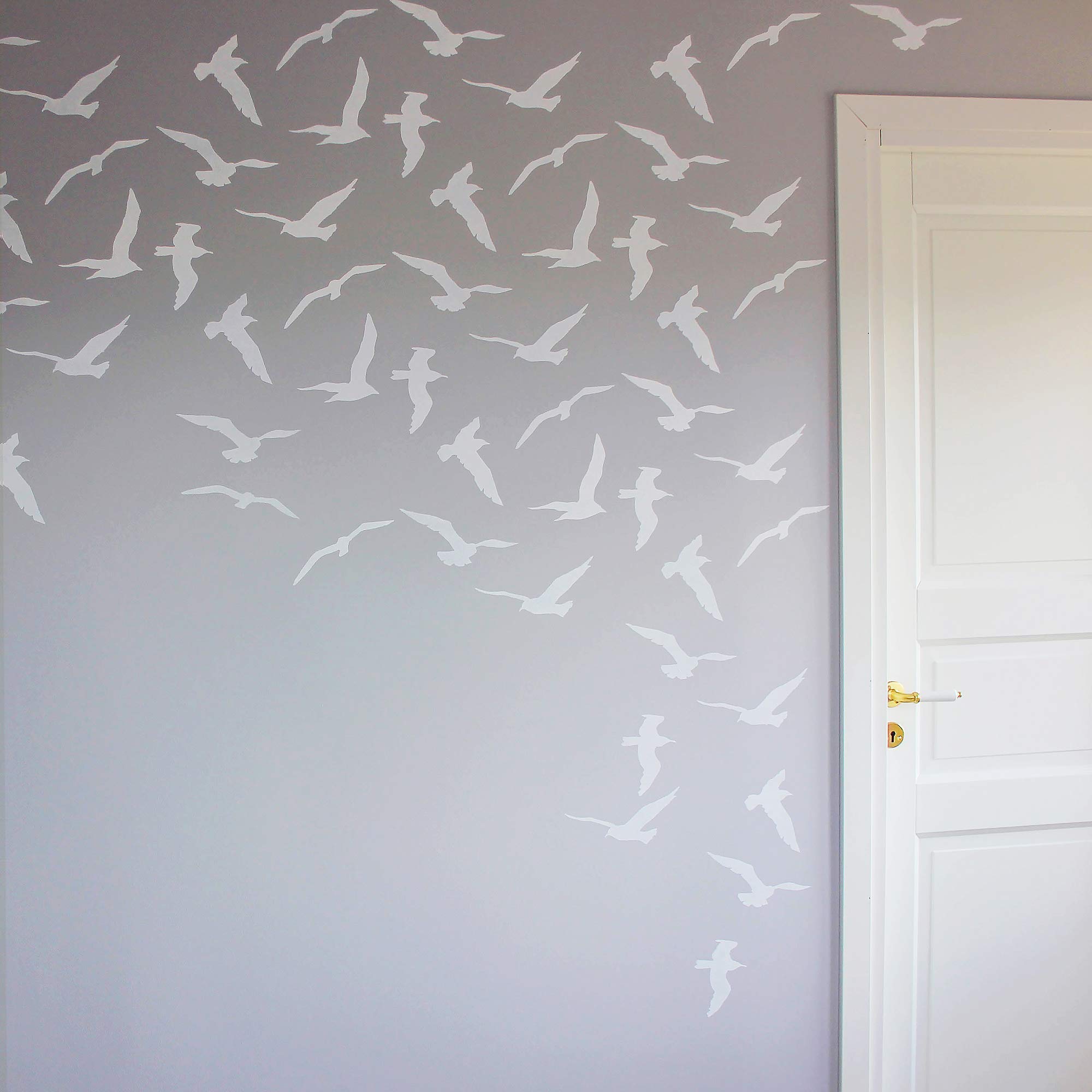 Buy STENCILIT Storm Birds Large Wall Stencil for Painting XL Size 23