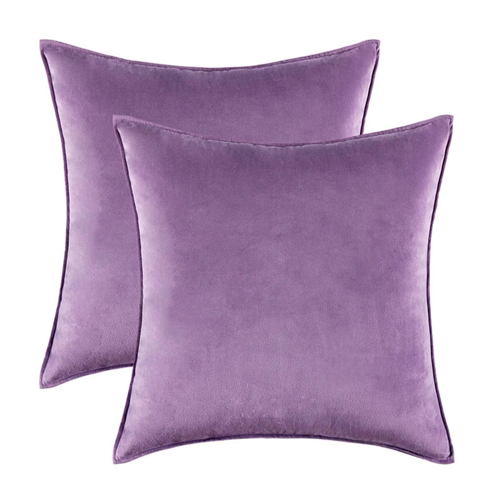 Chenille-Kissenbezug Lila Samt-Kissenbezüge for Sofa, dekorativer Kissenbezug, ultraweicher, 45 x cm, 30 50(Bind Lilac,45x45cm 2pcs Cover)