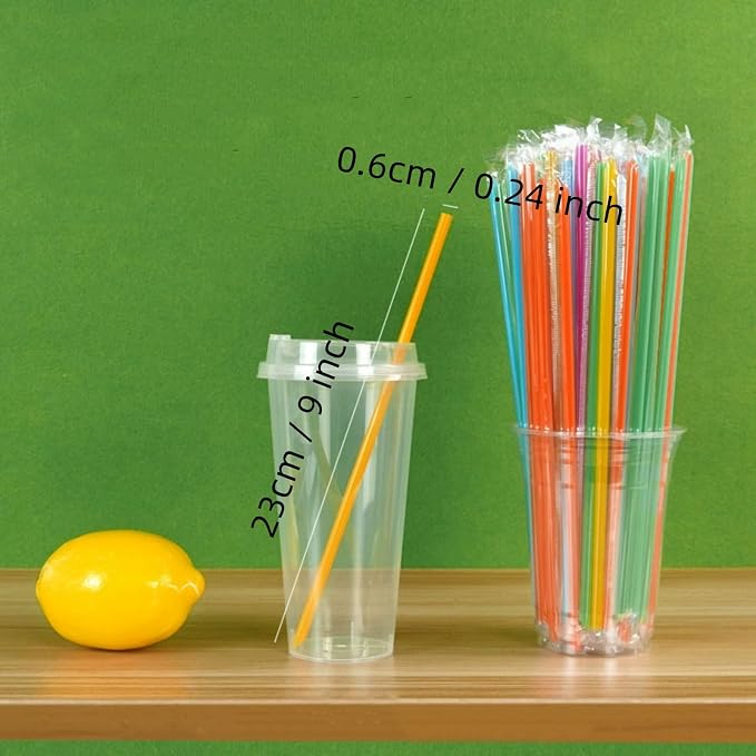 100 Pitillos Desechables de Plástico 9 pulgadas Xeahung miniatura 3