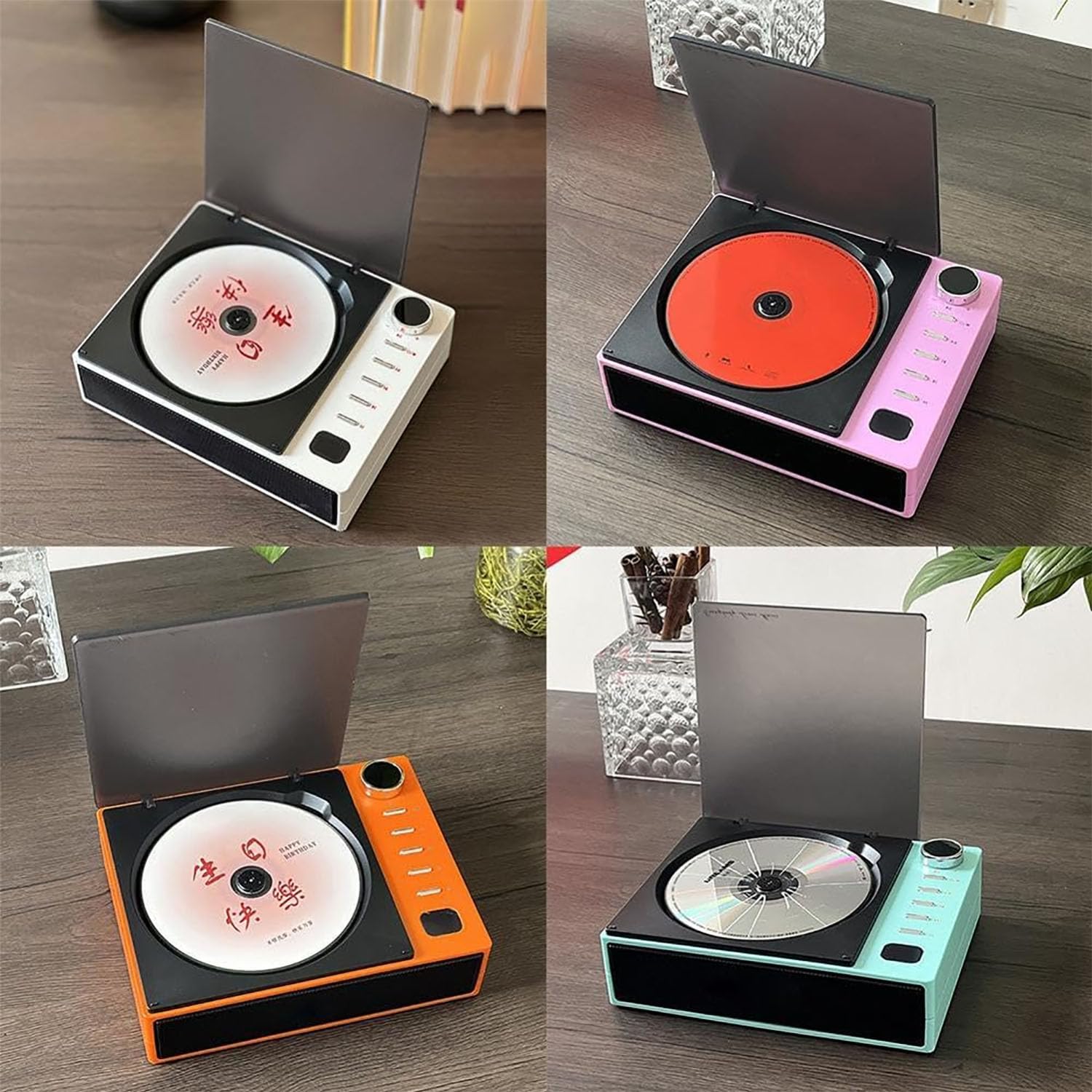 Lettore CD portatile con Bluetooth, display digitale intelligente e controllo rotativo, effetti sonori spaziali a 360°