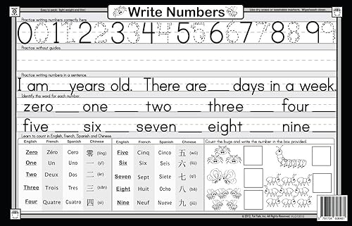 Miniatura 5 de Tot Talk Paquete de 4 manteles individuales educativos de aprendizaje temprano para niños, fabricado en Estados Unidos, alfabeto ABC mayúscula, ABC