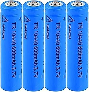Aa Rechargeable Battery3.7V 600mAh Lithium Lithium Battery 10440 Rechargeable Batteries for LED Light Lantern,4pcs