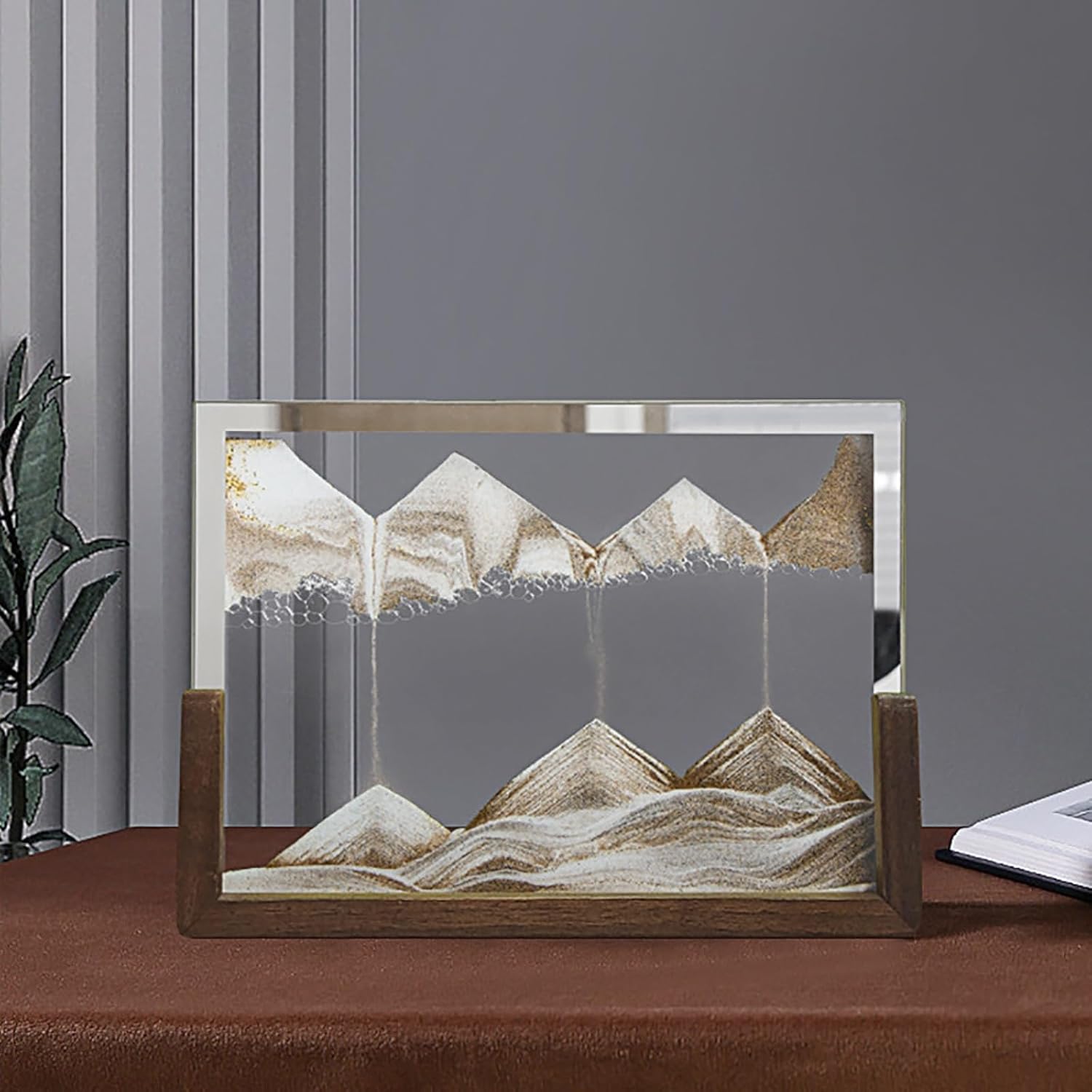 3D Dynamic Moving Sand Art 3D Landscape Flowing Sand Painting in Motion Moving Sand Art Picture for Home and Office Work Decoration Gifts for Adult(A)