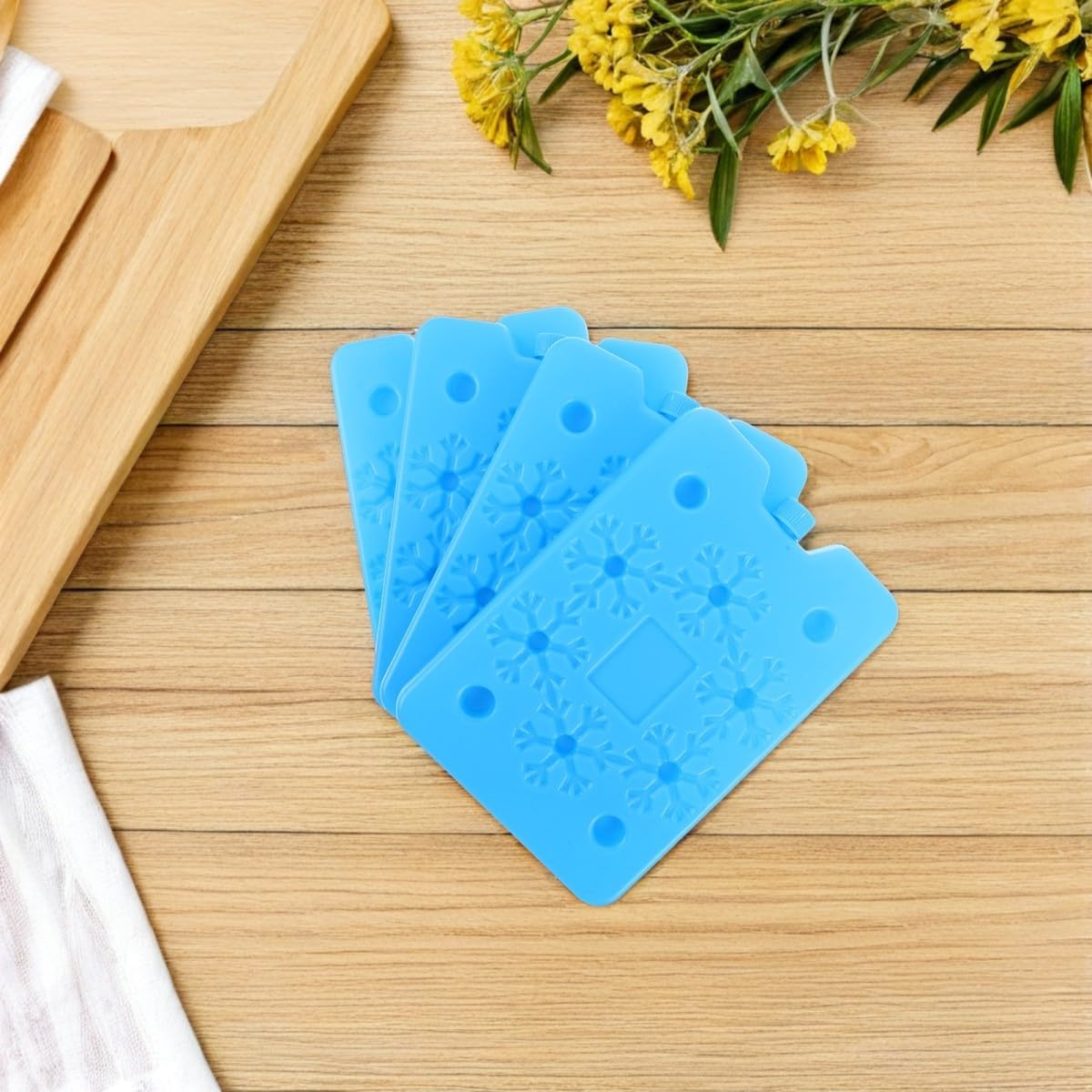 Healvian 4 Piezas Acumulador de Frío con Gel Refrigerante Reutilizable para Ventilador de Aire Acondicionado y Diseño Compacto para Uso Verano y Camping