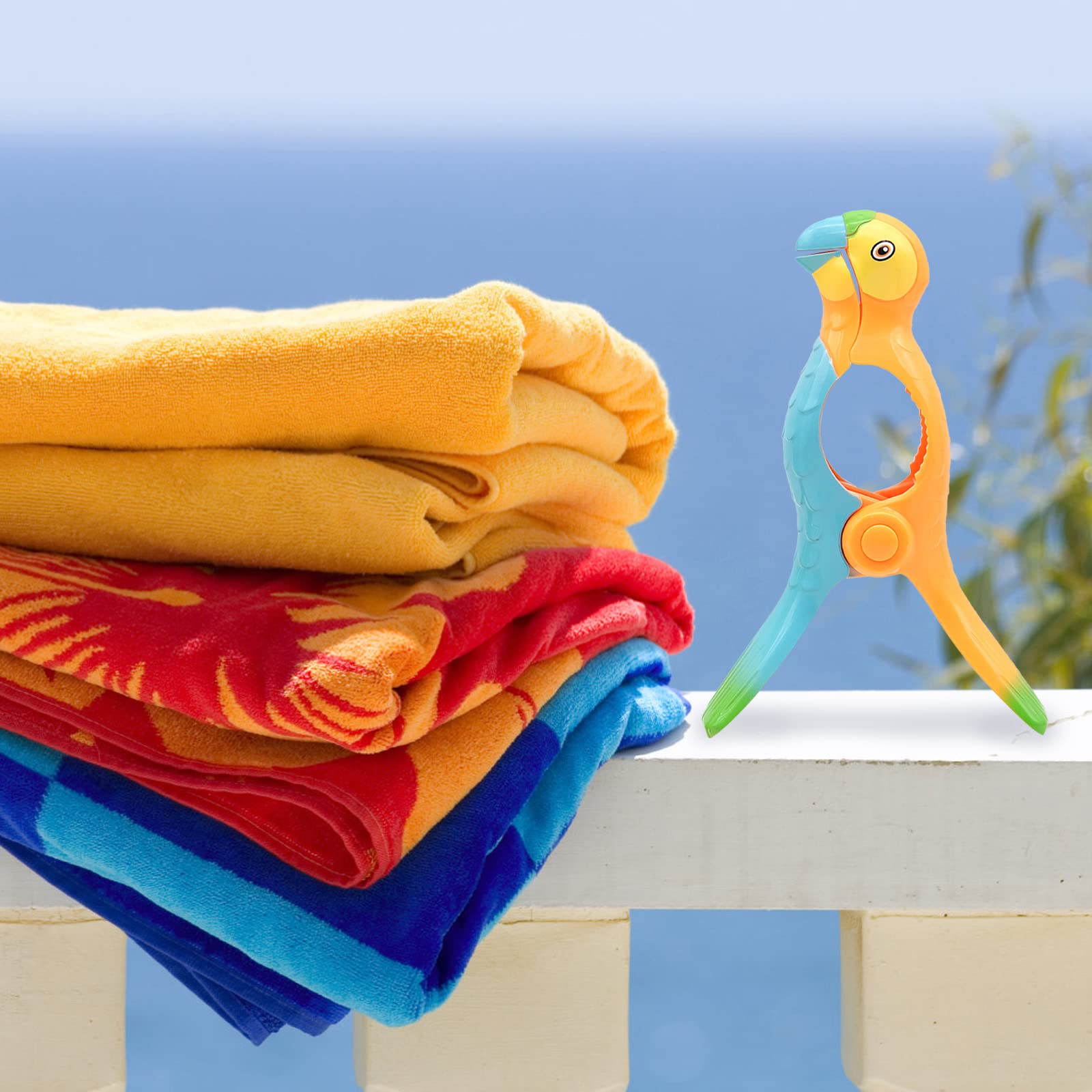 10 Stück Strandtuch-Clips Aus Kunststoff – Bunte Wäscheklammern Für Handtücher, Decken & Badeanzüge
