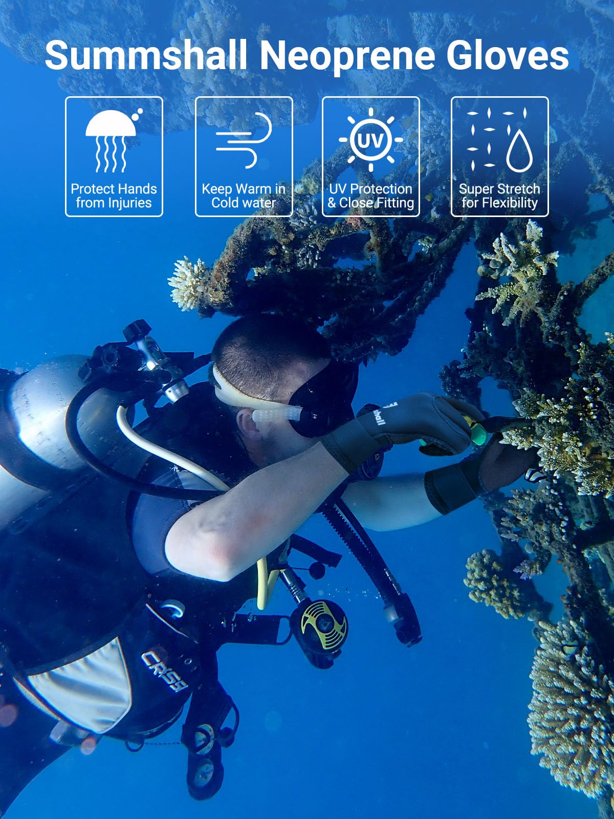 Rękawice neoprenowe 3 mm, wodoodporne, termiczne, antypoślizgowe, ciepłe, dla mężczyzn i kobiet, wędkarstwo podwodne, surfing, rafting, kajakarstwo, nurkowanie