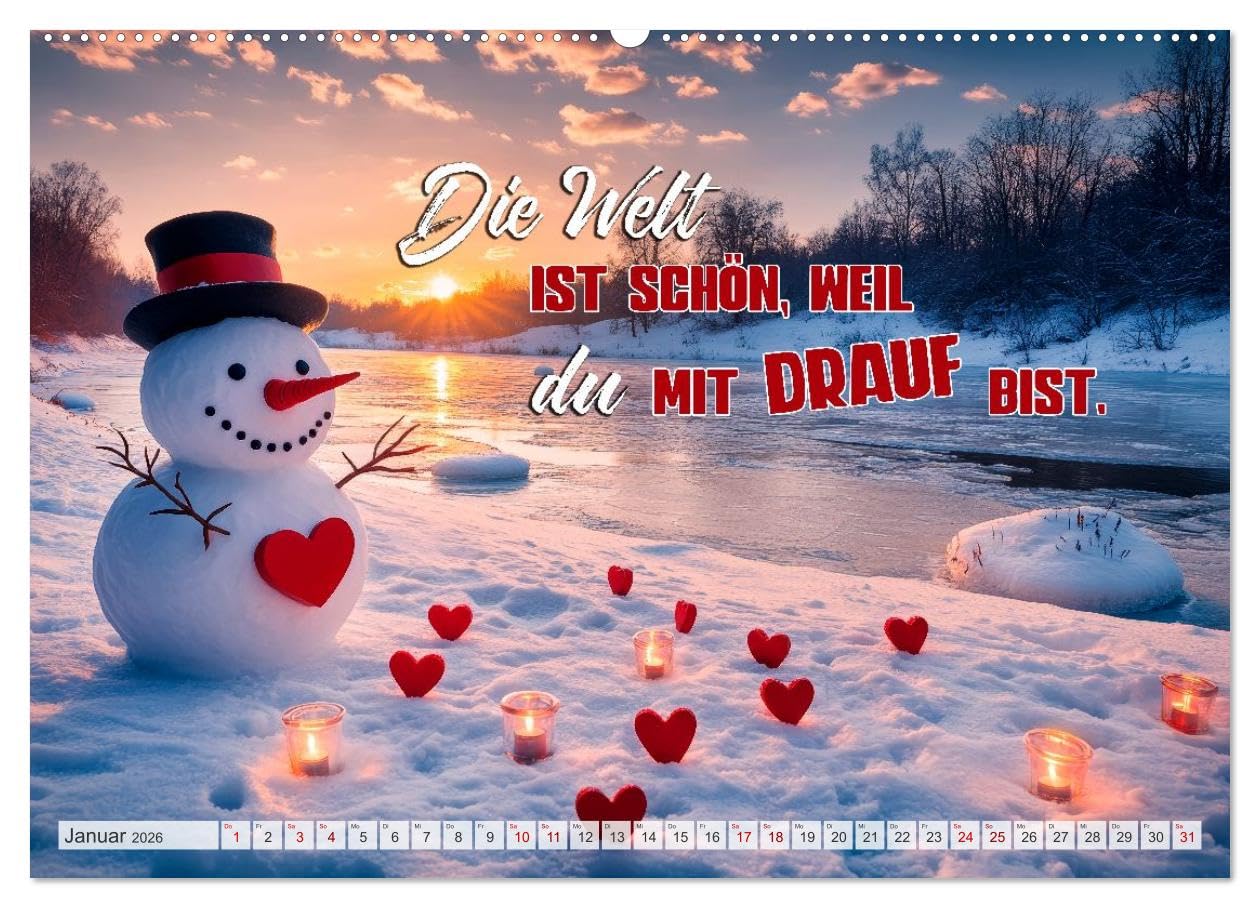 HERZENSSACHE Liebe und Dankbarkeit schenken (hochwertiger Premium Wandkalender 2026 DIN A2 quer), Kunstdruck in Hochglanz: Momente voller Freude und Inspirationen (CALVENDO Menschen)
