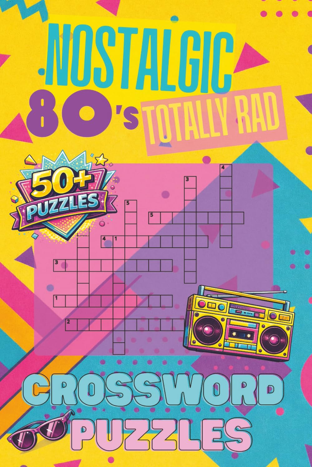Nostalgic 1980's Crossword Puzzles: Crossword Puzzles with Easy to Read Print about, Fashion, Food, Events, Television, Slang, and More | 6X9 inches, ... Gift for Vacations, Holidays and Relaxation