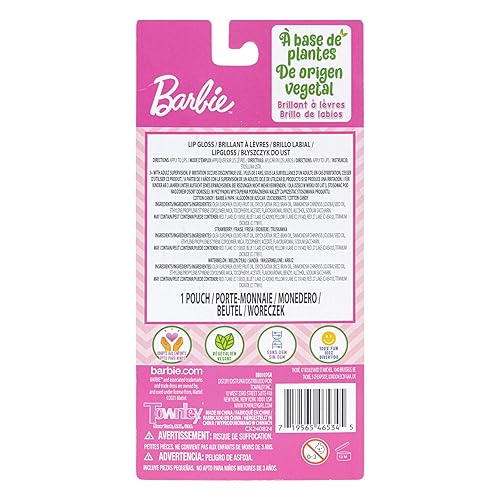 Vista 8 de Townley Girl Barbie - Monedero y brillo de labios a base de plantas, lindo monedero pequeño, juguete para dinero, a partir de 3 años