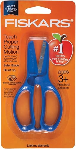 Fiskars tijeras con resorte para preescolar, el color recibido puede ser diferente (93907097).
