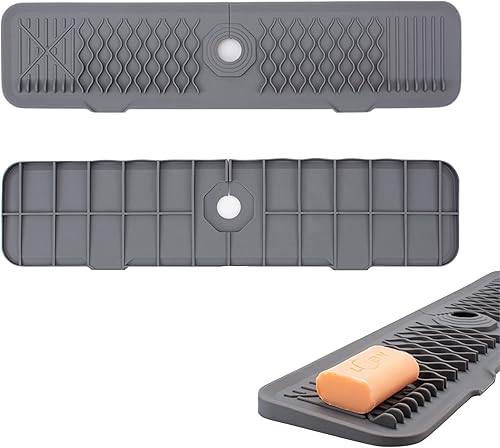Protector contra salpicaduras para fregadero de cocina de 24 pulgadas, tapete para grifo de cocina, accesorios para fregadero, tapete más largo,
