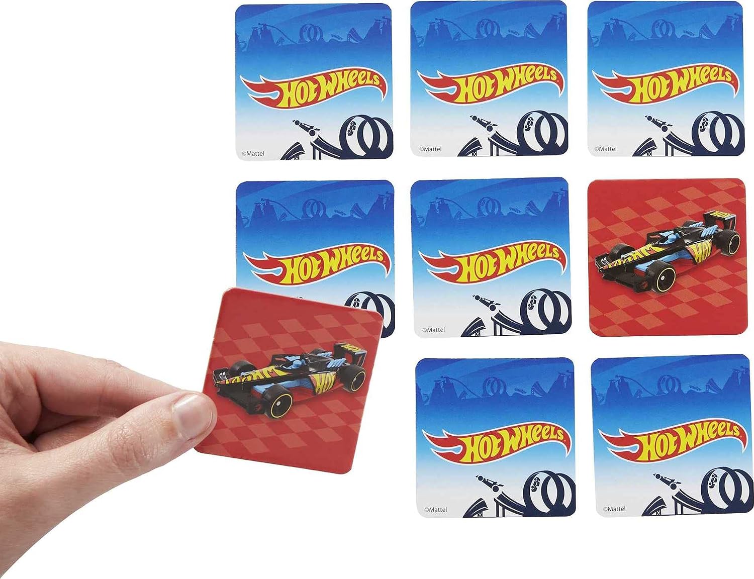 Hot Wheels Make-A-Match Card Game, Match Colors, Images & Shapes, 56 Cards for 2 to 4 Players, Gift for Kids Ages 3 Years & Older