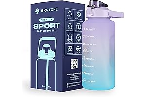 Skytone Water Bottle - Leakproof, Motivational, Large Capacity, Perfect for the Gym and Fitness