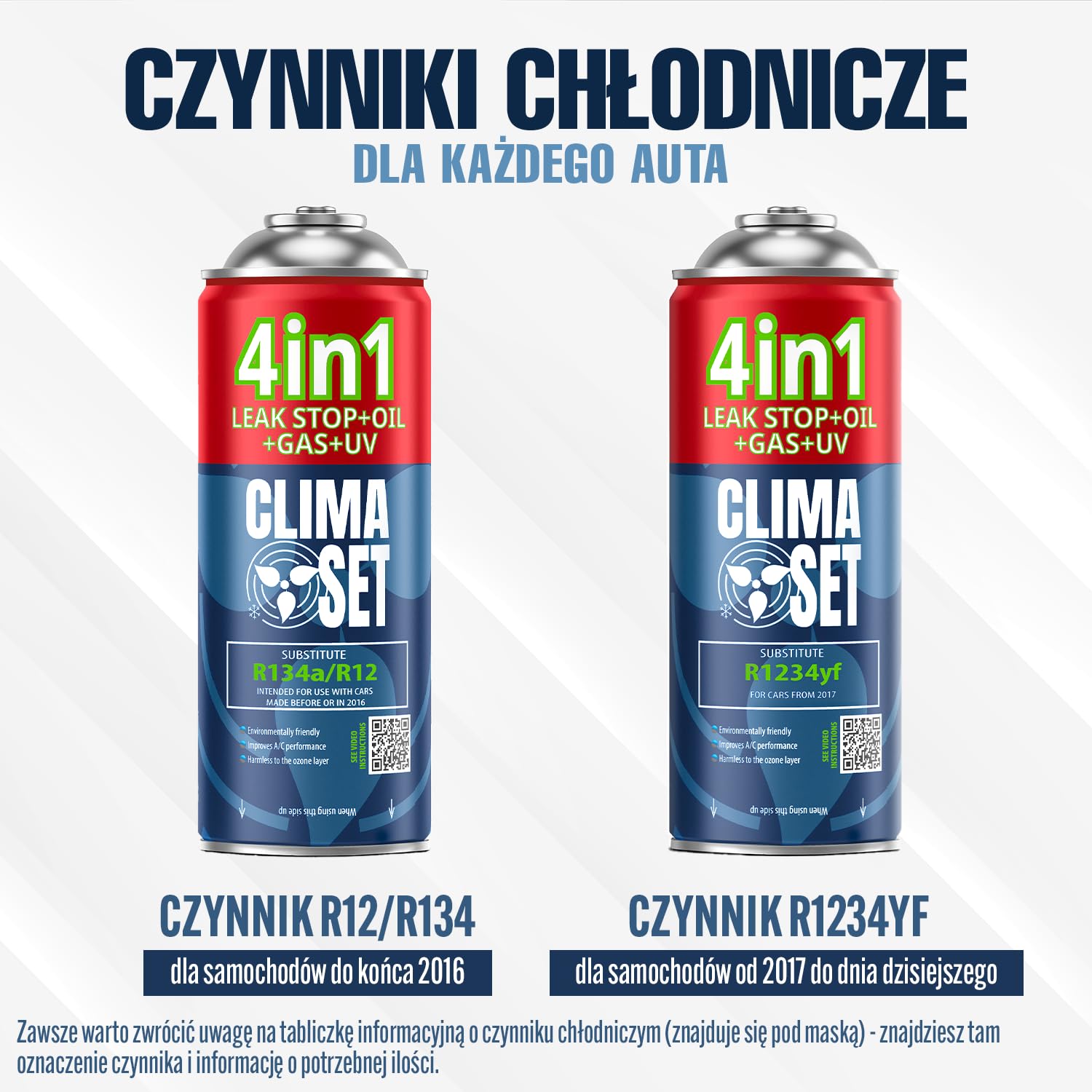CLIMASET - Zestaw do Napełniania Klimatyzacji Samochodowej - Clima Set 4w1 R134a + Przewód spustowy + Latarka - dla Aut 1994–2016, z Wygodnym Nowoczesnym Przewodem z Manometrem