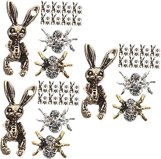 FOMIYES 90 Peças De Unhas Escuras Com Diamantes Decorações De Unhas Acessórios De Unhas Acabamento De Pérolas Pérolas 3D Para Unhas Enfeites De Unhas Decorações De Unhas De Metal