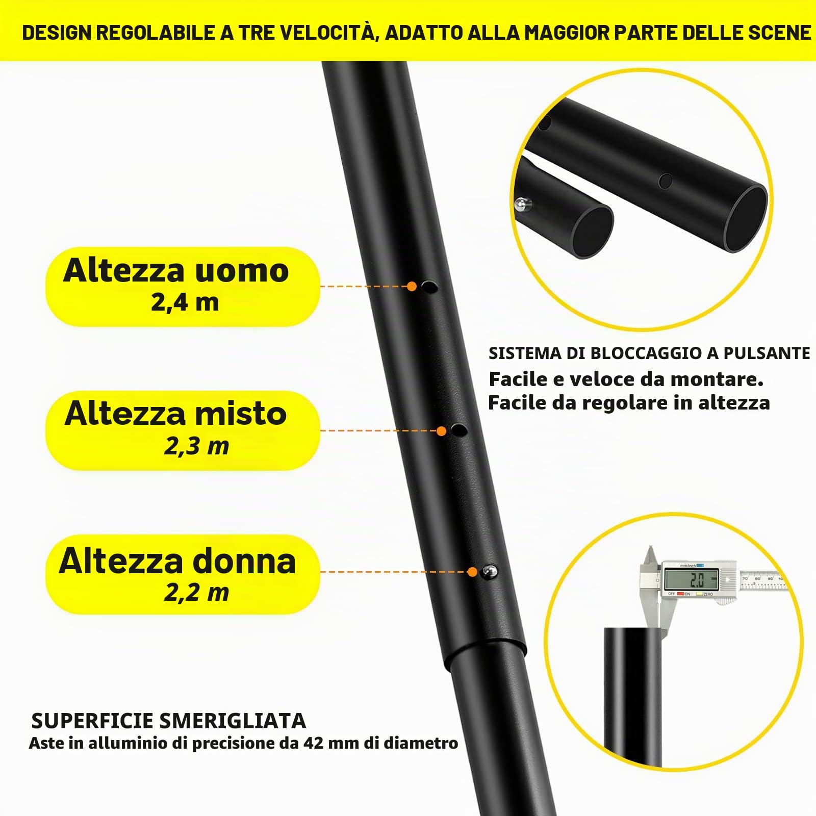 Rete da pallavolo resistente per esterni con sistema anti-abbassamento in acciaio, pali in alluminio regolabili, set di reti da pallavolo professionali per cortile e spiaggia, pallavolo e borsa